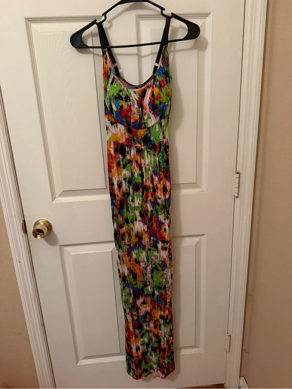 new directions Multicolor Abstract Print Sleeveless Maxi Dress